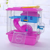 Pet Cage Hamster Cottage with Transparent Skylight Double Layer House